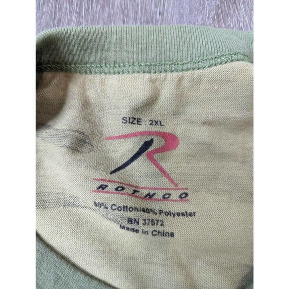 NWT Rothco Woodland Camo Short Sleeve T Shirt Size 2XL Men's Green Pullover - Picture 6 of 8